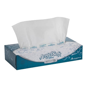 Georgia Pacific Angel Soft Ultrasoft Facial Tissues - Angel Soft Ultra 2-Ply Facial Tissues in Flat Box, 125 Sheets - 4836014