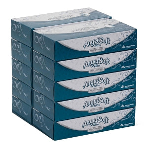 Georgia Pacific Angel Soft Ultrasoft Facial Tissues - Angel Soft Ultra 2-Ply Facial Tissues in Flat Box, 125 Sheets - 4836014