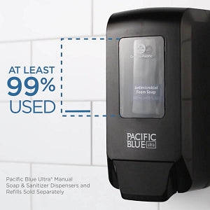 GP PRO Pacific Blue Ultra Wall-Mounted Manual Soap Dispenser - Pacific Blue Ultra Manual Soap Dispenser, Black - 53057