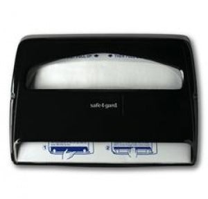 GP PRO Safe-T-Gard Seat Cover Dispensers - GP PRO Safe-T-Gard Tissue Toilet Seat Cover Dispenser, 1/2-Fold, Black - 57748