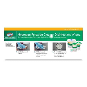 Clorox Hydrogen Peroxide Disinfecting Wipes - Clorox Disinfecting Wipes, 185 Wipes - CLO30826