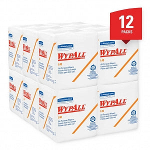 Kimberly-Clark WypAll L40 Cleaning and Drying Towels - WypAll L40 Quarter-Fold Wipers, White, 56/Pack - 05600