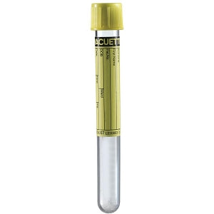 Greiner Bio-One Vacuette Non Additive Urine Tubes - Vacuette Z Urine Tube, Round Base, Yellow, 10 mL, 16" x 100" - 455007