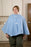 Little Rapids Poncho Exam Capes - Poncho Exam Cape with Extra Coverage, 56" x 28", Blue - 15568