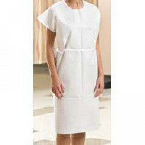 Little Rapids Corporation 3-Ply Tissue Exam Gowns - Exam Gown, Tissue, 3 Ply, Blue, 30" x 42" - 222