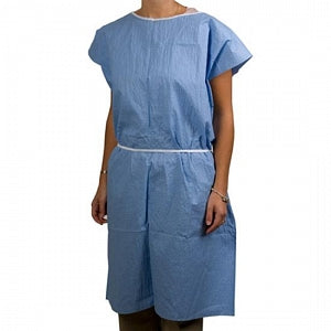 Little Rapids Scrim-Reinforced Exam Gowns - Gown, Exam, Scrim Reinforced, 30" x 42", Blue - 228