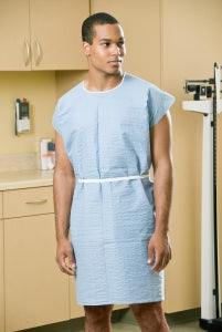 Little Rapids Scrim-Reinforced Exam Gowns - Gown, Exam, Scrim Reinforced, 36" x 45", Blue - 260