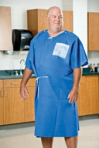 Little Rapids Amplewear Exam Gowns - Amplewear Non-Woven Exam Gown, Blue, 40" x 50" - 50756