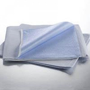 Little Rapids Tissue / Poly Bed Sheets - Bed Sheet, Tissue / Polyethylene, Apex, 40" x 90", White / Blue - 52166