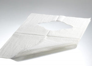 Little Rapids Plasback Adult Bibs - Bib, Adult, Tissue / Polyethylene , Slip Over Head, White, 19-1/2" x 28" - 960