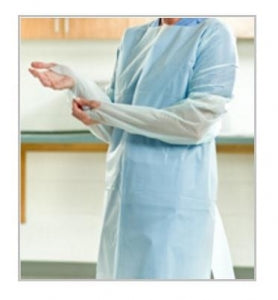 Little Rapids Spunbond / Poly Protective Gowns - Spunbond Gown, Blue, 46" x 42" - GMP290