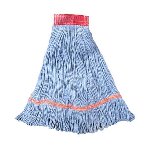 Medline Poly / Cotton Floor Mops - Large Looped-End Blue Mop, 24 oz. - GSC74503