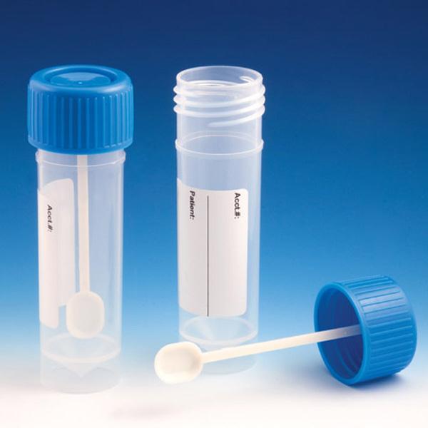 PP Fecal Containers W /  Cap and Spoon by