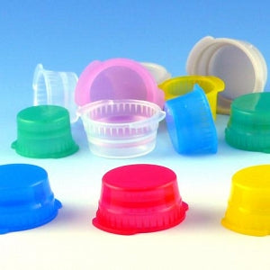 Globe Scientific Snap Cap with Single Thumb Tab - SNAP CAP, 10MM, 2 TAB, PE, GREEN, 1000/BG - 113139G