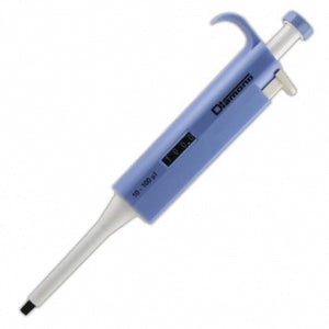 Globe Scientific Adjustable-Volume Diamond Micropipettes - PIPETTE, ADJUST VOL, 10-100 UL, BLUE - 3301-100