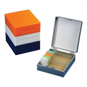 Glove Scientific Cork-Lined Microscope Slide Storage Boxes - BOX, SLIDE STRG, 25-PL, CORK LINED, 5 ASSORT - 513075AST