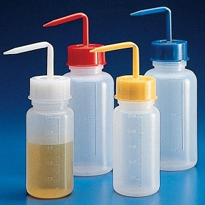 Globe Scientific Wide Mouth Wash Bottles - WASH BOTTLE, WM, PLAIN, PE, NAT, 500ML, 10/CS - 601638