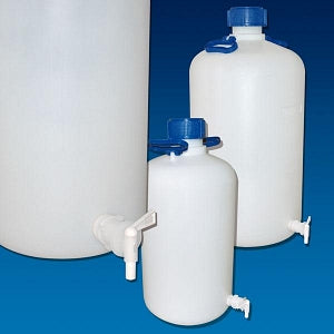 Globe Scientific HDPE Heavy Duty Carboys with Spigot - CARBOY, WITH SPIGOT, 5 LITRE, HDPE, EA - 601660