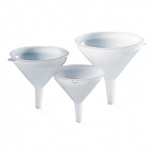 Globe Scientific General Purpose HDPE Funnels - FUNNEL, 80MM, 100ML, HDPE, 5/BG - 604171