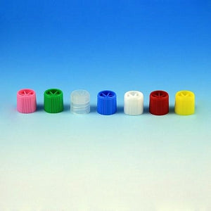 Globe Scientific Screw Cap for Sample Tube w/External Threads - SCREW CAP, SILICONE WASHER, PP, GRY, 1000/BG - 6137A