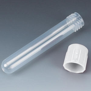 Globe Scientific Polypropylene 12 mm x 75 mm Test Tube - TEST TUBE, SCREW CAP, PP, 12X75MM, 1000/CS - 6148W