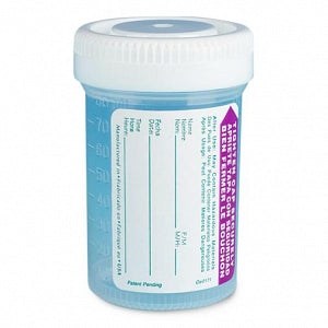 Globe Scientific Specimen Containers with Patient ID Labels - CONTAINER, W/CAP, GRAD, PP, 90ML, NS, 400/CS - 6219