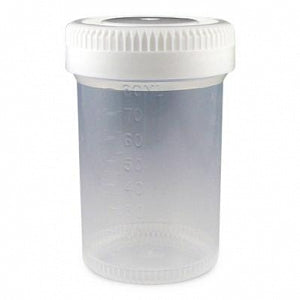 Globe Scientific Tite-Rite Specimen Containers - CONTAINER, W/CAP, GRAD, PP, 90ML, NS, 400/CS - 6524