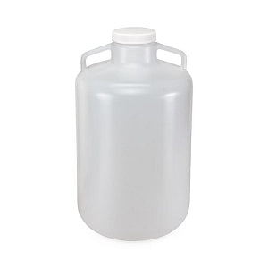 Globe Scientific Diamond RealSeal Round Wide-Mouth PP Carboys - CARBOY, WM W/HAND, LDPE, GRAD, AUTO, 20L, 4/CS - 7260020