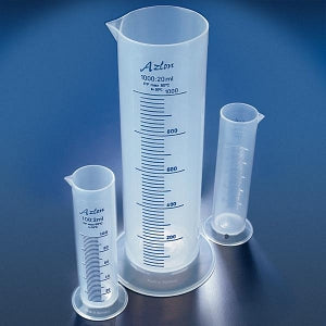 Globe Scientific PP Class B Squat Form Graduated Cylinders - CYLINDER, SQUAT, PP, PRINT, CL B, 250ML, EA - CPS0250P