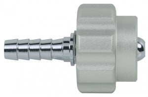 Genstar Technologies Diss 1/4" Hose Barb Hex Adapters - Vacuum Adapter, DISS Hand-Tight x 1/4" Hose Barb Fitting - 3222-VAC-HB4