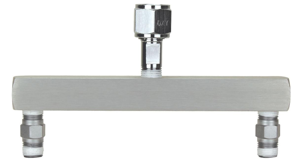 Dual Flowmeter T-Bar Splitter Adapter