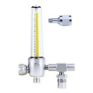 Genstar Technologies Aluminum Air Flowmeters - Aluminum Air Flowmeter, 15 LPM, with Power Take Off, DISS Nut and Nipple Adapter - FM187A-15L-DSP