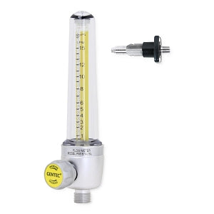 Genstar Technologies Aluminum Air Flowmeters - Aluminum Air Flowmeter, 0-15 LPM, Oxequip Medstar Adapter - FM187A-15L-OE