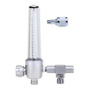 Genstar Technologies Aluminum Oxygen Flowmeters - Oxygen Flowmeter, Aluminum, 15 L with Power Takeoff, Nut and Nipple Adapter - FM197A-15L-DSP