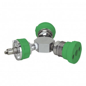 Genstar Technologies Co Inc Flowmeter Y Coupler with Ohio Fitting - Y Coupler for Oxygen with Ohio Back Adapter - YOXY-CPLR-OH