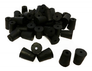 GSC International 1-Hole Rubber Stoppers - STOPPER RUBBER, SIZE 1, 1-HOLE - RS-1-1