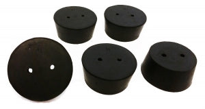 GSC International 2-Hole Rubber Stoppers - STOPPER RUBBER, SIZE 12, 2-HOLE - RS-12-2