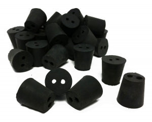 GSC International 2-Hole Rubber Stoppers - STOPPER RUBBER, SIZE 3, 2-HOLE - RS-3-2