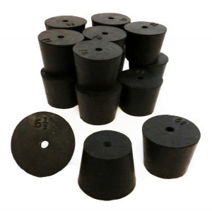 GSC International 1-Hole Rubber Stoppers - STOPPER RUBBER, SIZE 6.5, 1HOLE - RS-6.5-1