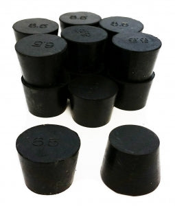 GSC International Solid Top Rubber Stoppers - STOPPER RUBBER, SIZE 6.5 - RS-6.5