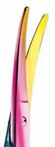 Gynex Titanium Rainbow Hysterectomy Scissors - Titanium Rainbow Hysterectomy Scissors, Slight Curve, 23 cm - TT680-23