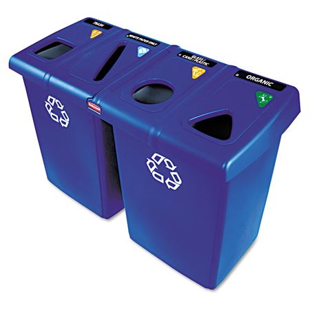 Glutton Recycling Station Four-Stream Glutton Recycling Station - 53"W x 35.5"H x 24"D