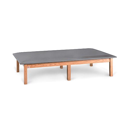 Hausmann Upholstered Mat Platforms - Bariatric Mat Platform, 6' x 8', Oak / Gray - 1412-68-346-119