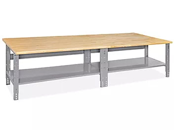 Jumbo Industrial Packing Table - 144 x 48", Maple Top - H-9279-MAP