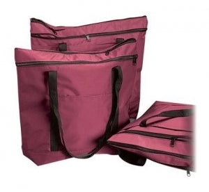 Hopkins Nursing Tote with Clean / Dirty Compartments - Nursing Tote, Clean / Dirty Compartment, 3-Zip, Burgundy - 530907-BUR