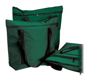 Hopkins Nursing Tote with Clean / Dirty Compartments - Nursing Tote, Clean / Dirty Compartment, 3-Zip, Hunter Green - 530907-GRN