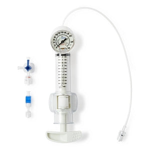 Namic Inflation Device Kits - Inflation Device with 1-Way High-Pressure Flow Switch, 3-Way High-Pressure Stopcock, 1, 050 psi, 30 Atmospheric Pressure (ATM), 20 mL Barrel Volume, 12" High-Pressure Braided Tubing - H965914031