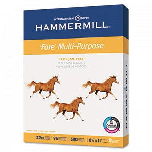 Hammermill Fore MP Multipurpose Paper - Multipurpose Print Paper, 96 Bright, 20 lb., 8-1/2" x 11", White - 10326-7