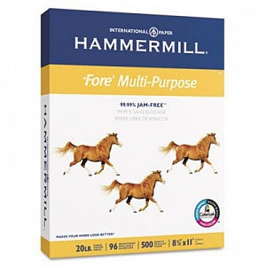 Hammermill Fore MP Multipurpose Paper - Multipurpose Print Paper, 96 Bright, 20 lb., 8-1/2" x 11", White - 10326-7