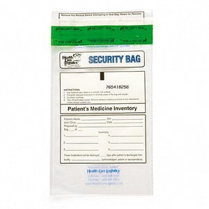 Healthcare Logistics Patient Medicine Inventory Bags - Patient's Medicine Inventory Bags, Clear, 6" x 9" - 10446